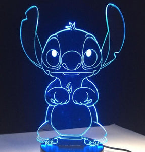 Cartoon Patrick Star Acrylic 7 Colors Desk Lamp