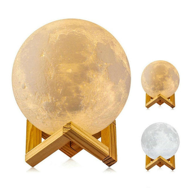 LMID LED Night Lamp 3d Printing Moon Lamp
